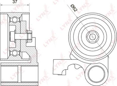 LYNXauto PB-1062 - Poulie-tendeur, courroie de distribution droxauto.com