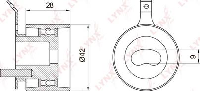 LYNXauto PB-1012 - Poulie-tendeur, courroie de distribution droxauto.com