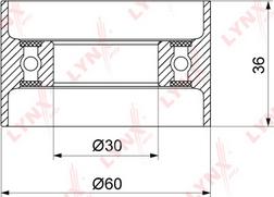 LYNXauto PB-1315 - Poulie-tendeur, courroie de distribution droxauto.com