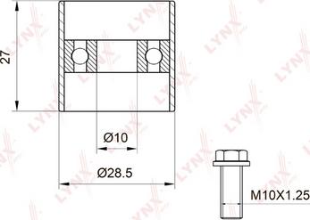 LYNXauto PB-3003 - Poulie renvoi / transmission, courroie de distribution droxauto.com