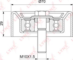LYNXauto PB-7207 - Poulie renvoi / transmission, courroie trapézoïdale à nervures droxauto.com