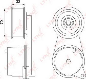 LYNXauto PT-3052 - Tendeur de courroie, courroie trapézoïdale à nervures droxauto.com