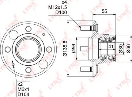 LYNXauto WH-1423 - Kit de roulements de roue droxauto.com