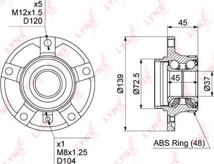 LYNXauto WH-1071 - Kit de roulements de roue droxauto.com