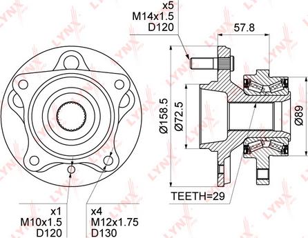 LYNXauto WH-1320 - Kit de roulements de roue droxauto.com