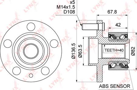 LYNXauto WH-1321 - Kit de roulements de roue droxauto.com
