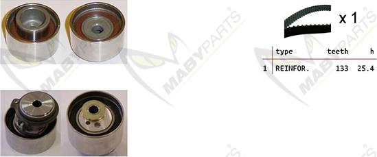 Mabyparts OBK010451 - Kit de distribution droxauto.com