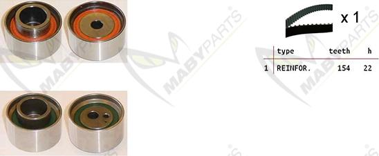 Mabyparts OBK010481 - Kit de distribution droxauto.com