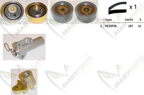 Mabyparts OBK010436 - Kit de distribution droxauto.com