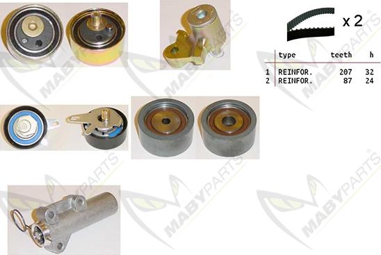 Mabyparts OBK010437 - Kit de distribution droxauto.com