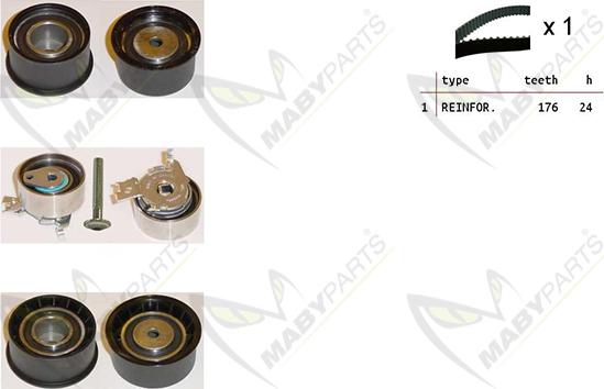 Mabyparts OBK010425 - Kit de distribution droxauto.com