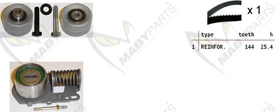 Mabyparts OBK010422 - Kit de distribution droxauto.com
