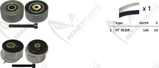 Mabyparts OBK010095 - Kit de distribution droxauto.com