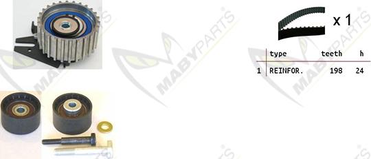 Mabyparts OBK010098 - Kit de distribution droxauto.com