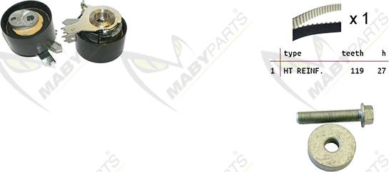 Mabyparts OBK010049 - Kit de distribution droxauto.com
