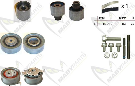 Mabyparts OBK010046 - Kit de distribution droxauto.com