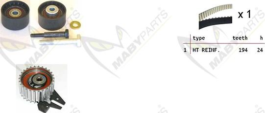 Mabyparts OBK010040 - Kit de distribution droxauto.com