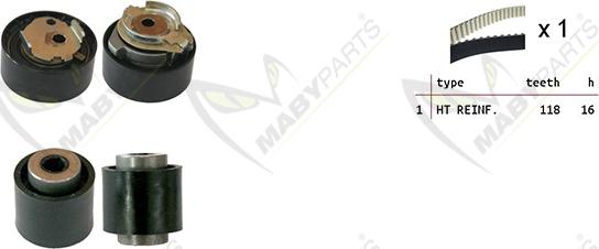 Mabyparts OBK010056 - Kit de distribution droxauto.com