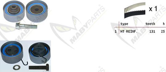 Mabyparts OBK010069 - Kit de distribution droxauto.com