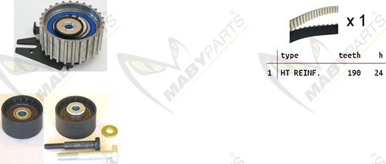 Mabyparts OBK010065 - Kit de distribution droxauto.com
