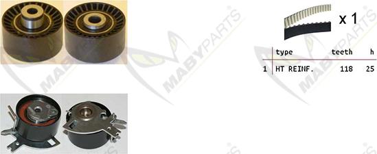 Mabyparts OBK010089 - Kit de distribution droxauto.com