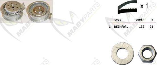 Mabyparts OBK010084 - Kit de distribution droxauto.com