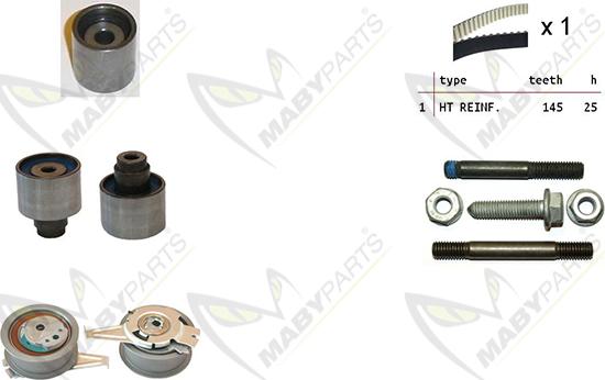 Mabyparts OBK010088 - Kit de distribution droxauto.com