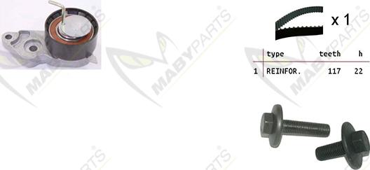 Mabyparts OBK010087 - Kit de distribution droxauto.com