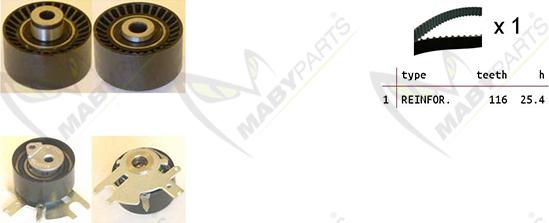 Mabyparts OBK010074 - Kit de distribution droxauto.com