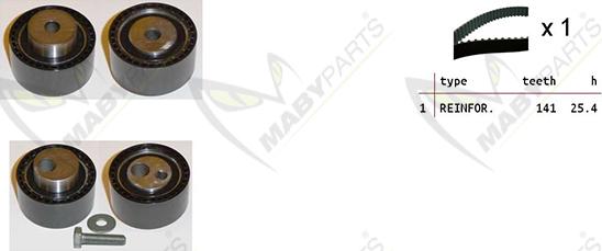 Mabyparts OBK010071 - Kit de distribution droxauto.com