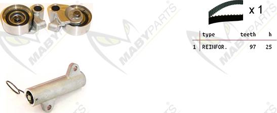 Mabyparts OBK010198 - Kit de distribution droxauto.com