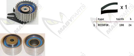 Mabyparts OBK010158 - Kit de distribution droxauto.com