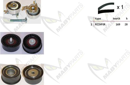 Mabyparts OBK010163 - Kit de distribution droxauto.com