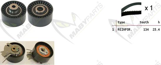 Mabyparts OBK010116 - Kit de distribution droxauto.com