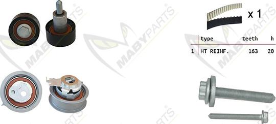 Mabyparts OBK010117 - Kit de distribution droxauto.com