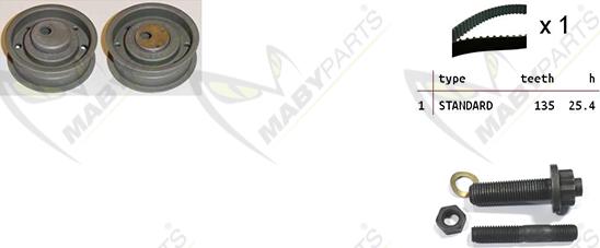 Mabyparts OBK010186 - Kit de distribution droxauto.com