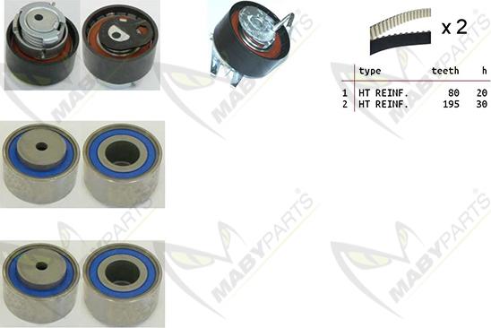 Mabyparts OBK010180 - Kit de distribution droxauto.com