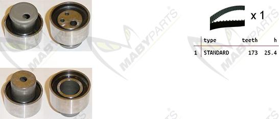 Mabyparts OBK010127 - Kit de distribution droxauto.com