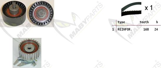 Mabyparts OBK010174 - Kit de distribution droxauto.com