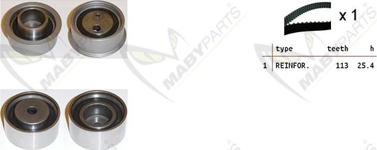 Mabyparts OBK010348 - Kit de distribution droxauto.com