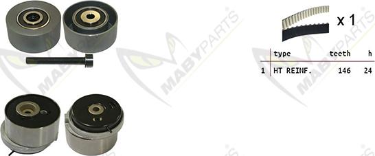 Mabyparts OBK010343 - Kit de distribution droxauto.com