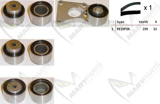 Mabyparts OBK010331 - Kit de distribution droxauto.com