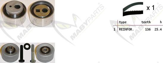Mabyparts OBK010292 - Kit de distribution droxauto.com