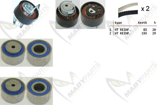 Mabyparts OBK010241 - Kit de distribution droxauto.com