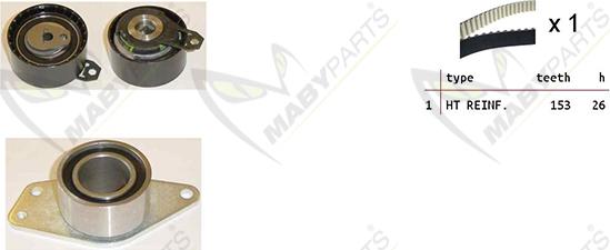 Mabyparts OBK010243 - Kit de distribution droxauto.com