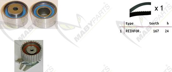 Mabyparts OBK010255 - Kit de distribution droxauto.com