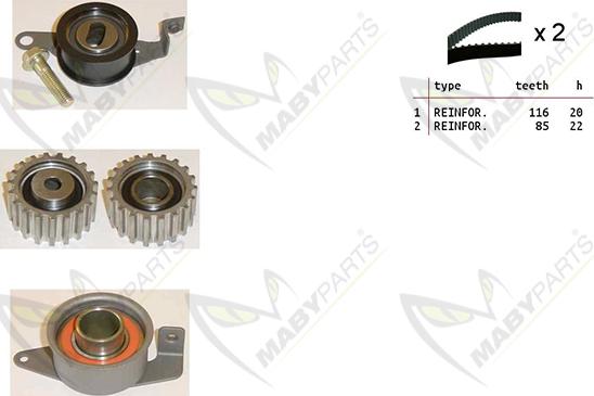 Mabyparts OBK010250 - Kit de distribution droxauto.com