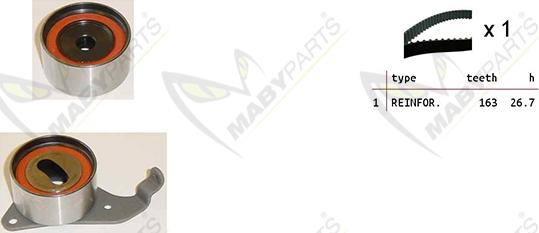 Mabyparts OBK010263 - Kit de distribution droxauto.com