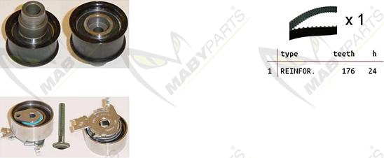 Mabyparts OBK010204 - Kit de distribution droxauto.com