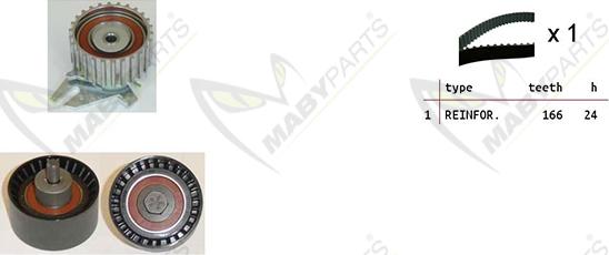Mabyparts OBK010205 - Kit de distribution droxauto.com
